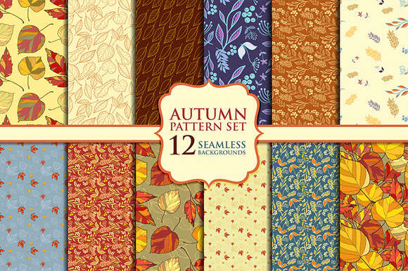 Autumn pattern set
