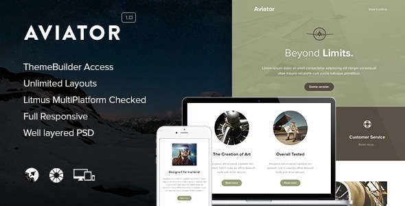 Aviator - Responsive Email + Themebuilder Access