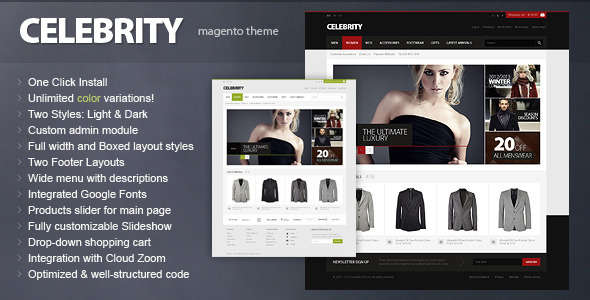 Celebrity - Responsive Magento theme