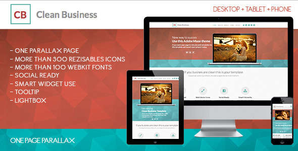 Clean Business One | Adobe Muse Template