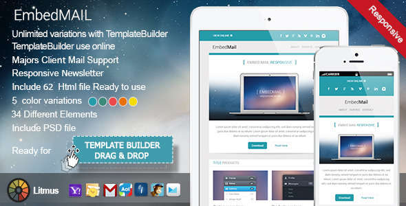 EmbedMail - Responsive E-mail Template
