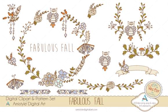 Fabulous Fall Clipart&Vector