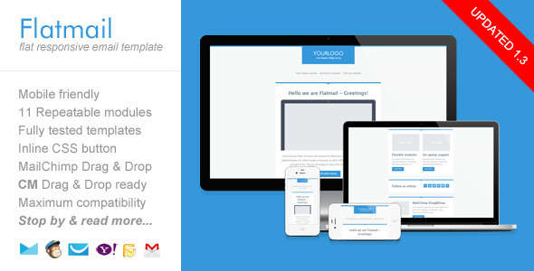 Flatmail, Flat Responsive Email Template