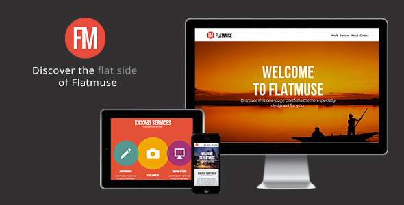 Flatmuse - One Page Muse Template
