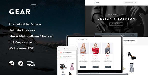 Gear - Responsive Email + Themebuilder Access