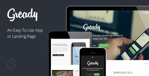 Gready - An Easy To Use App and Landing Page