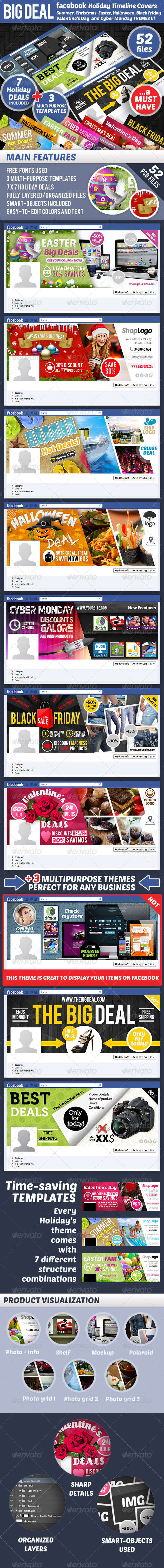 Holiday Big Deal Facebook Timeline Cover Creator
