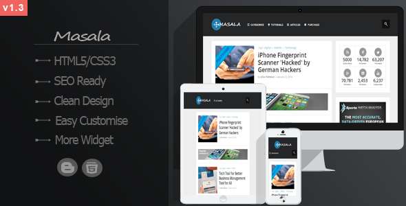 Masala - Responsive Multipurpose Blogger Template