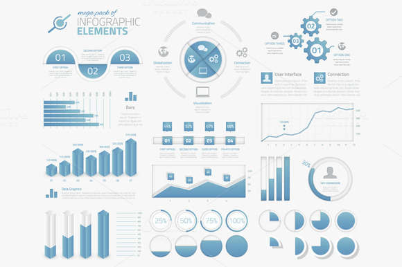 Mega pack of infographic elements