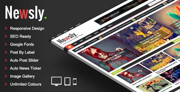 Newsly - Responsive Multipurpose Blogger Template