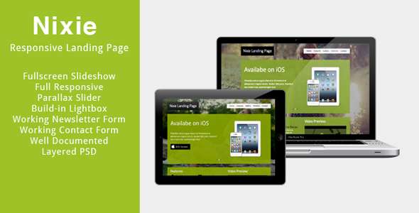 Nixie - Responsive Landing Page