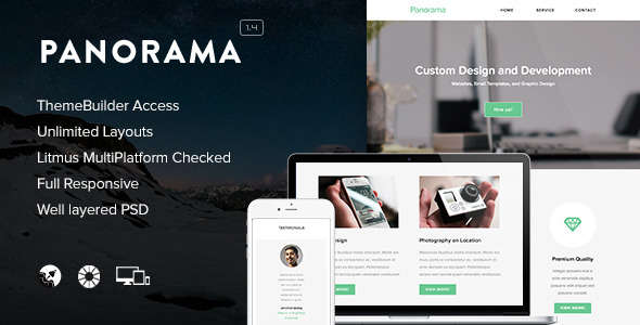 Panorama - Responsive Email + Themebuilder Access