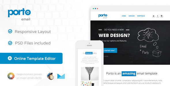 Porto - Responsive Email + Themebuilder Access