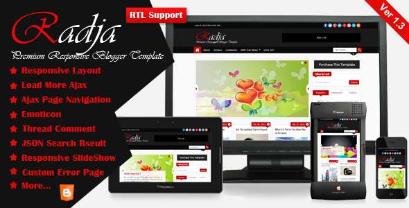 Radja - Responsive Blogger Template