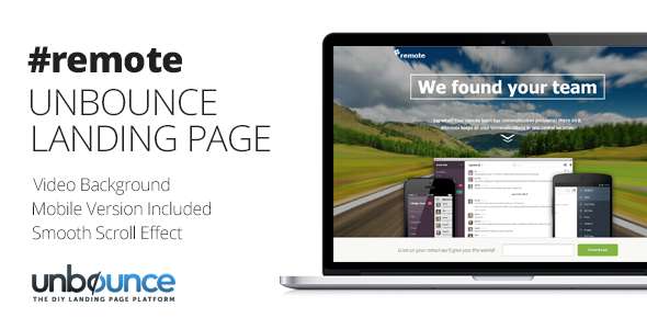 Remote | Unbounce Landing Page Template