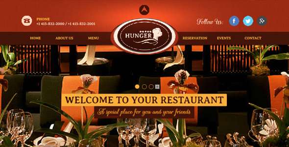 Restaurant / Cafe / Bar Muse Website Theme