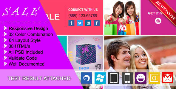 SALE - RESPONSIVE + BUSINESS + E-COMMERCE EMAIL