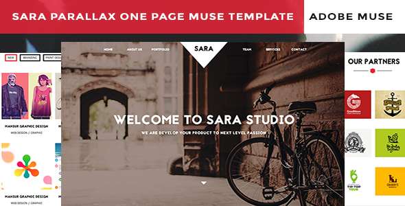 Sara Parallax One Page Muse Templaete