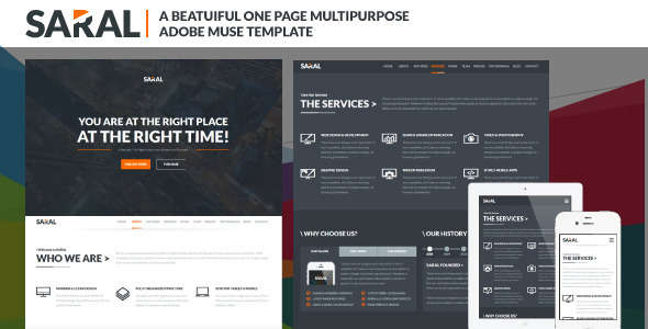 Saral: Animated Parallax Muse Theme