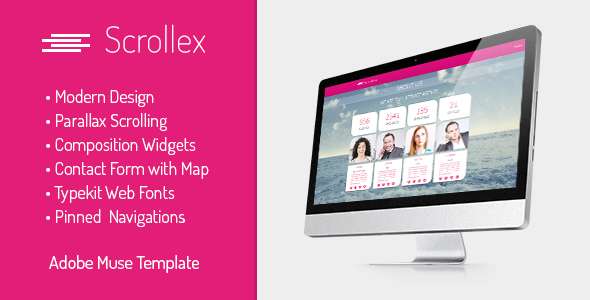 Scrollex - Parallax Portfolio Muse Theme