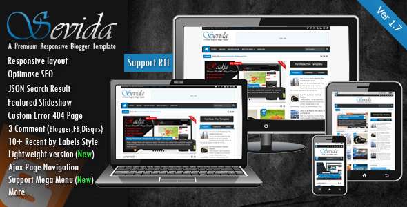 Sevida - Responsive Magazine Blogger Template
