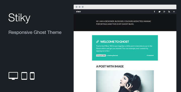 Stiky: Responsive Clean Ghost Theme
