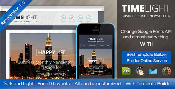 TIMELIGHT - Responsive Email With Template Builder