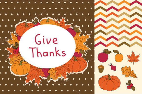 Vector Autumn set of patterns.