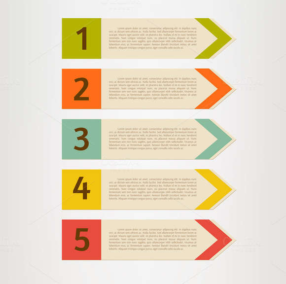 Vector retro infographic arrows
