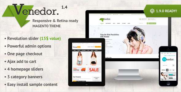 Venedor - Premium Responsive Magento Theme