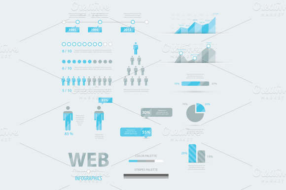 Web infographics set vector