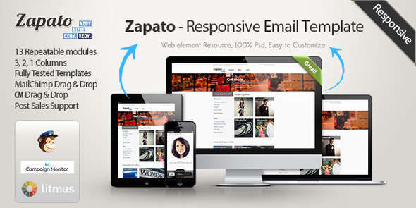 Zapato - Responsive eCommerce Email Template