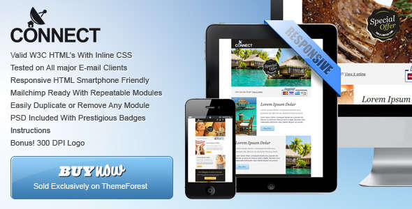 'Connect' - Professional Responsive Email Template