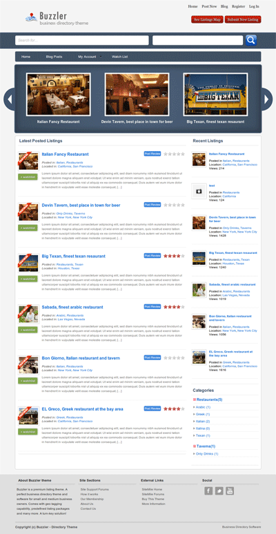 Buzzler Business Directory Screenshot