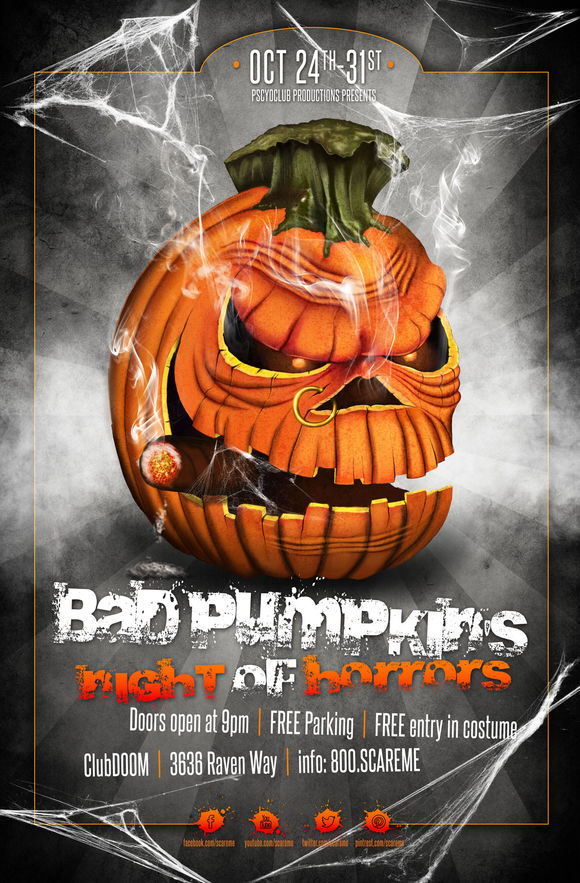 Bad Pumpkin by PotterDesigns is available from CreativeMarket for $8.