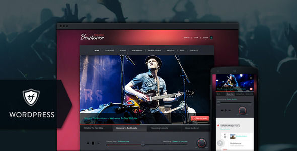 Beatheaven by ThemeFuse is a WordPress theme for bands which features Retina display support, fully responsive layouts and search engine optimization.