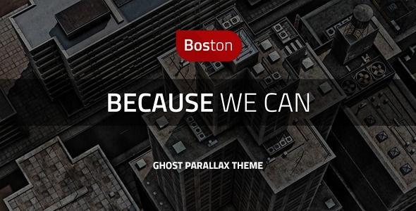 Boston by Createit-pl is a Ghost theme which features parallax elements, one page layouts, fully responsive layouts, clean design, Bootstrap framework utilization, corporate style visuals and  flat design aesthetics.