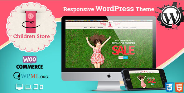 Children Store Responsive WordPress Theme by CrunchPress is a kids store WordPress theme which features parallax elements, fully responsive layouts, Google Fonts support, Revolution Slider, WooCommerce integration, clean design, Bootstrap framework utilization and Colorful.