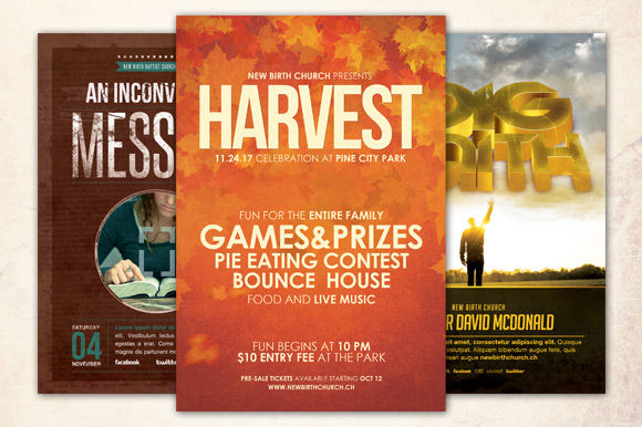 Church Message Flyer Bundle by Loswl is available from CreativeMarket for $11.