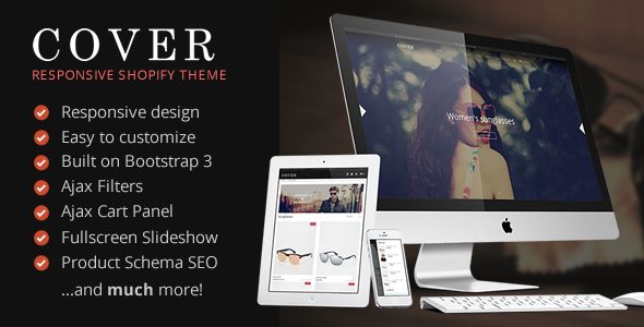 Cover by Noerbaek is a Shopify theme which features Retina display support, parallax elements, support for RTL languages, fully responsive layouts, search engine optimization, clean design and  Bootstrap framework utilization.