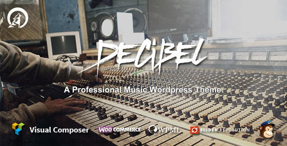Decibel by BrutalDesign is a WordPress music theme which features Retina display support, parallax elements, support for RTL languages, Mega Menu, fully responsive layouts, search engine optimization, Google Fonts support, Revolution Slider, WooCommerce integration, clean design and masonry post layouts.