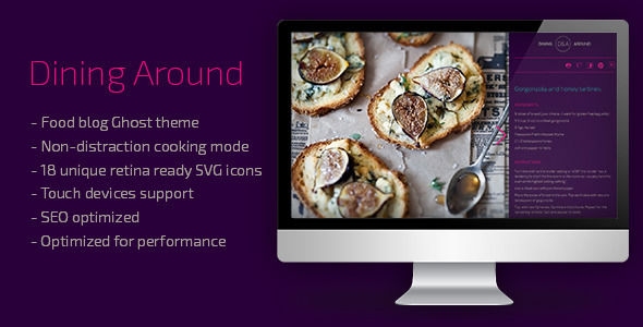 Dining Around Ghost Food Blog Theme by Hashobject is a Ghost theme which features Retina display support, fully responsive layouts, search engine optimization and  flat design aesthetics.