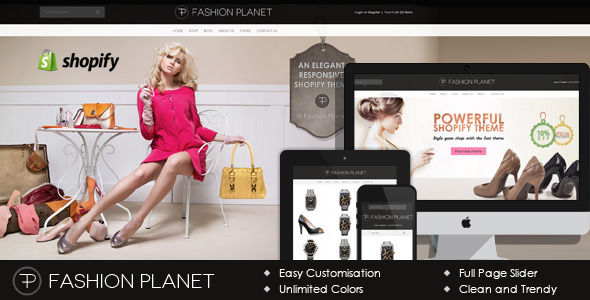 Fashion Planet Shopify Theme by BuddhaThemes is a Shopify theme which features support for RTL languages, Mega Menu, fully responsive layouts, search engine optimization, clean design, flat design aesthetics and  minimal design.