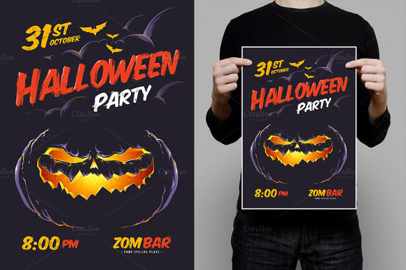 Halloween Design Template by Vecster is available from CreativeMarket for $8.