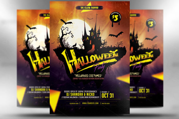 Halloween Flyer by MicroDesigns is available from CreativeMarket for $7.