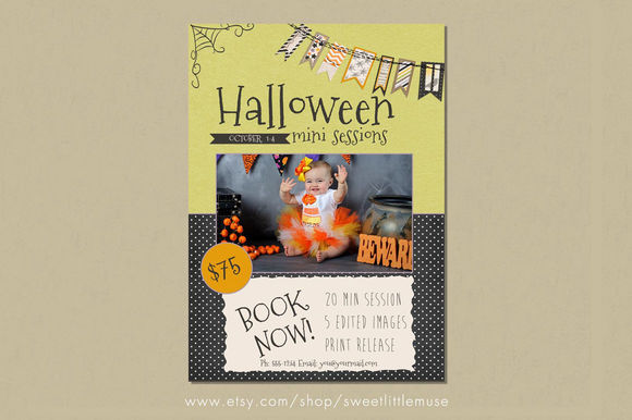 Halloween Mini Session Template by SweetLittleMuse is available from CreativeMarket for $8.