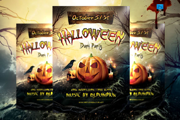 Halloween Party Flyer Template by BriellDesign is available from CreativeMarket for $5.