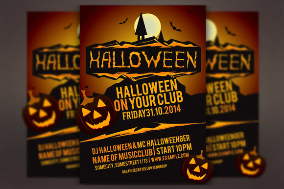 Halloween Party Vector Flyer by Llassety is available from CreativeMarket for $4.