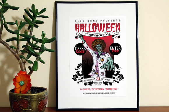 Helloween Poster Template by Itembridgecreativestore is available from CreativeMarket for $7.