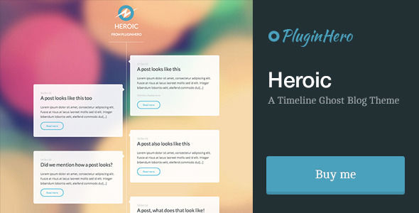 Heroic by PluginHero is a Ghost theme which features fully responsive layouts, can be used for your portfolio, is great for your personal site, blogging related layouts and optimizations and  minimal design.